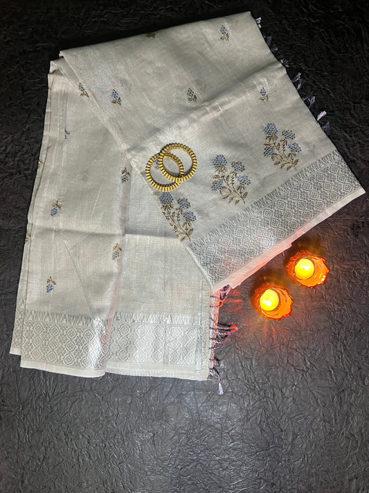 Elegant Linen Sangini Saree
