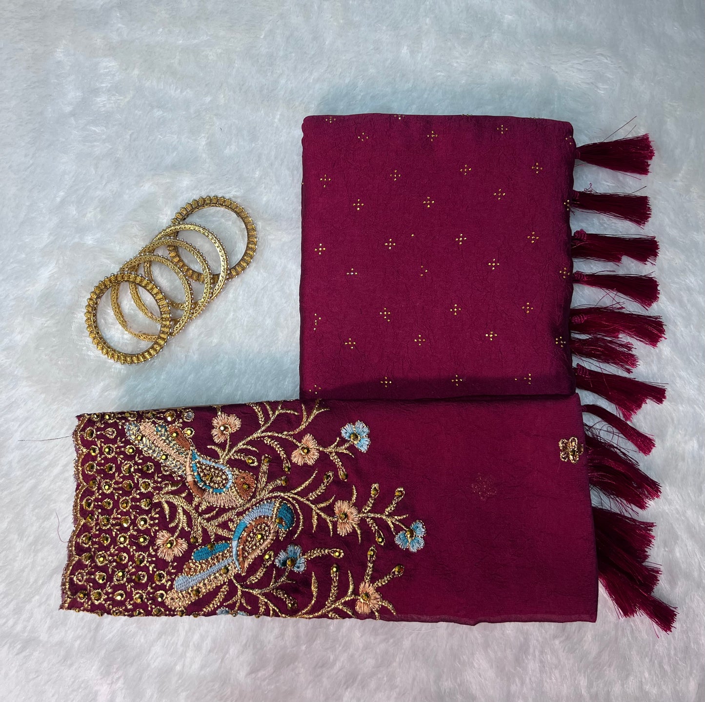 Elegant Vichitra Silk Saree