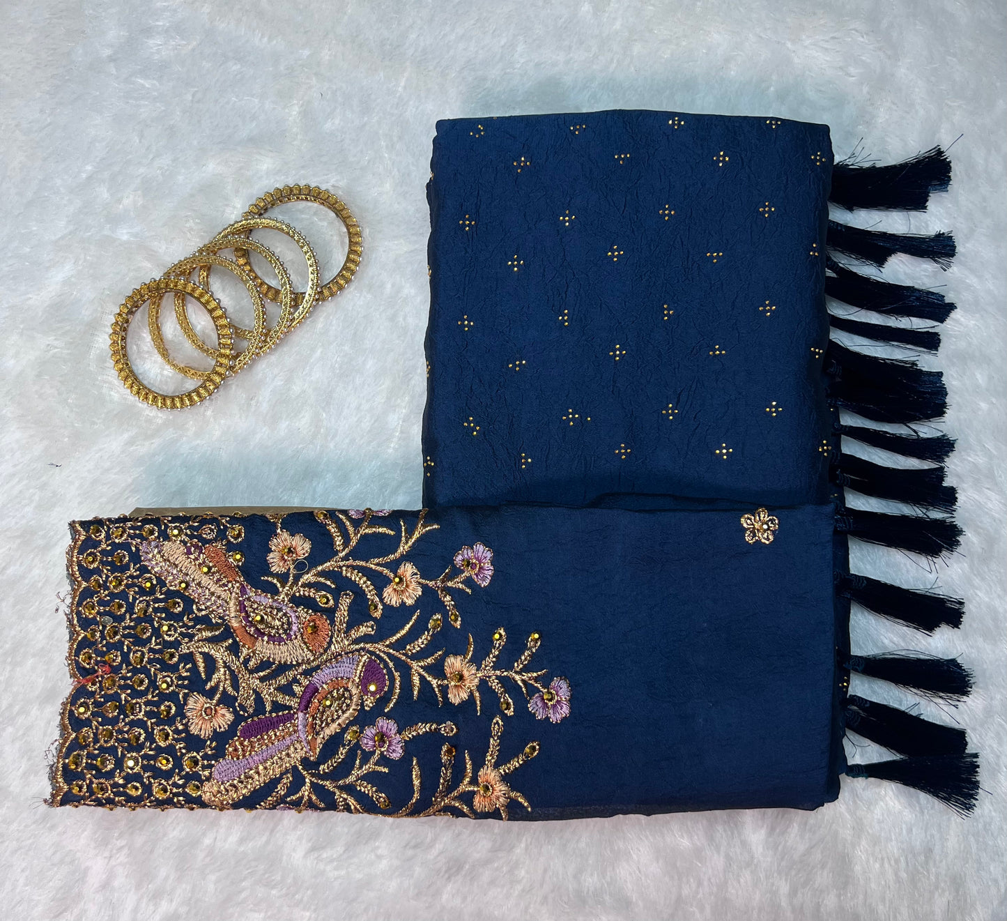Elegant Vichitra Silk Saree