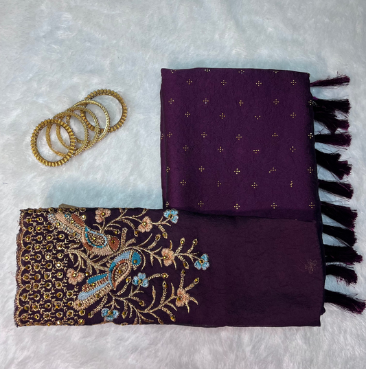 Elegant Vichitra Silk Saree