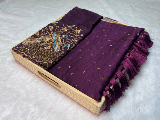 Elegant Vichitra Silk Saree