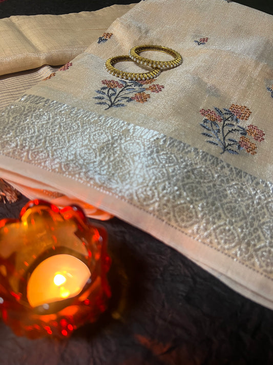 Elegant Linen Sangini Saree
