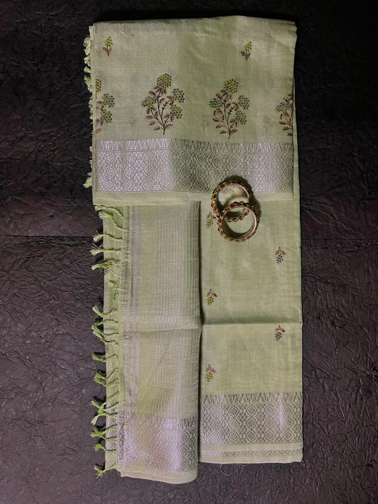 Elegant Linen Sangini Saree