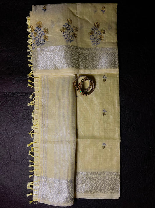 Elegant Linen Sangini Saree