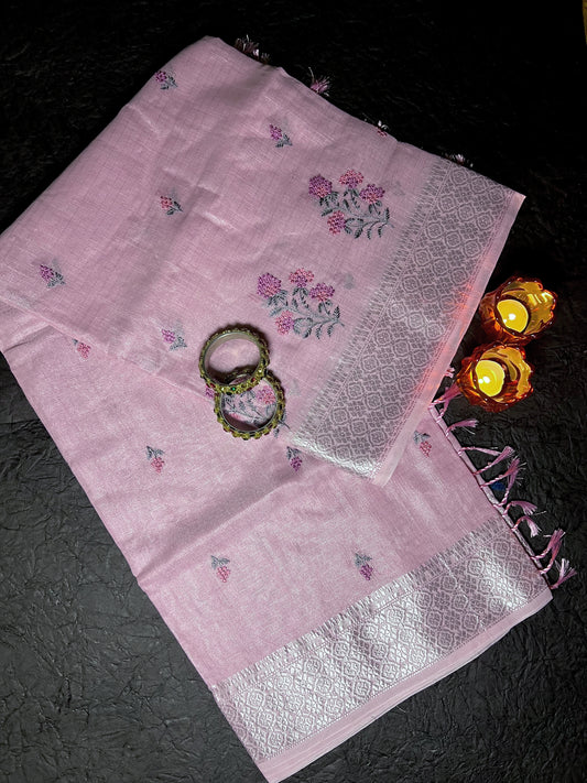 Elegant Linen Sangini Saree
